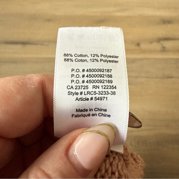 Aritzia Community tan cotton knit long open front cardigan - Small - Picture 5 of 5